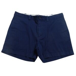 J. Crew Mercantile Flex Chino Shorts Navy Blue Mens Size 34 Flat Front Casual
